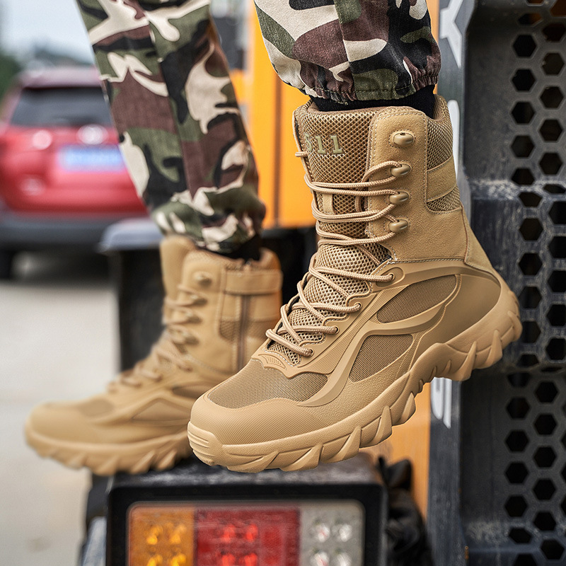 PDEP high quality tactical desert men boots military lace up bretheable army boots and men hiking shoes