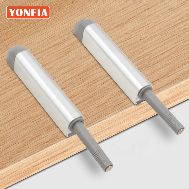 Алюминиевый магнитный дверной амортизатор YONFIA 9033, амортизаторы для кухонного шкафа, амортизатор двери с зажимом для открытия домашней мебели
