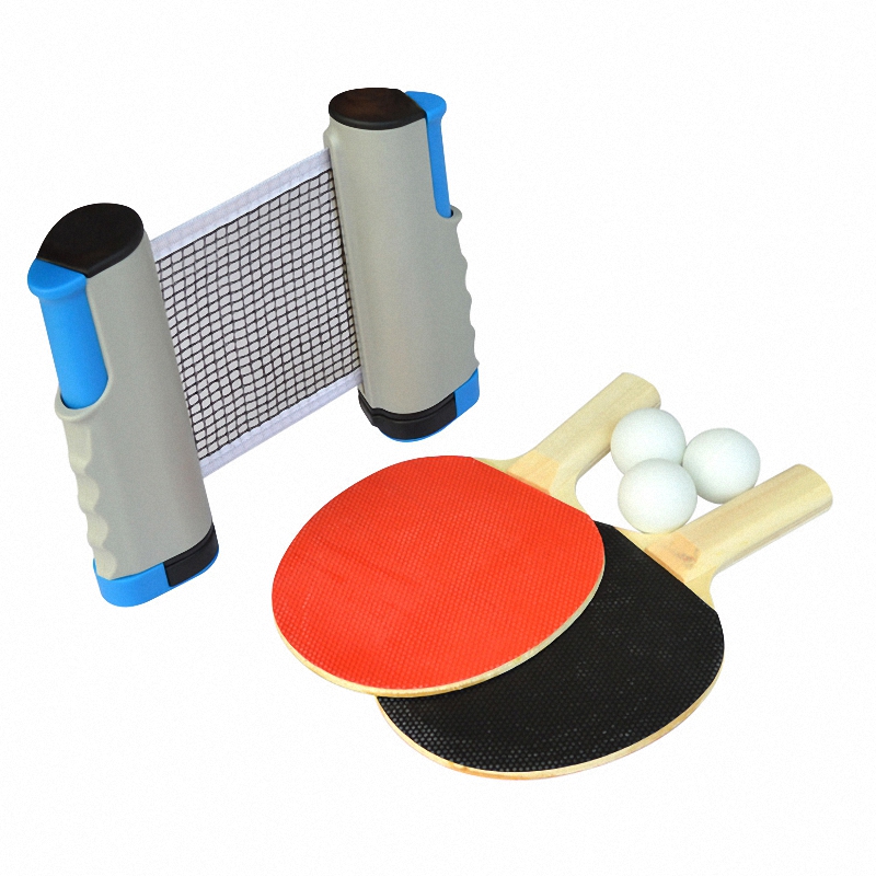 Portable Table Tennis Set With Retractable Pingpong Net Paddle For Indoor Sports Exercise