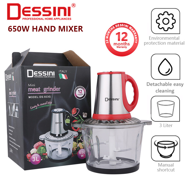 DESSINI Hot sale wholesale kitchen home use mini meat grinder chopper machine household food meat grinder