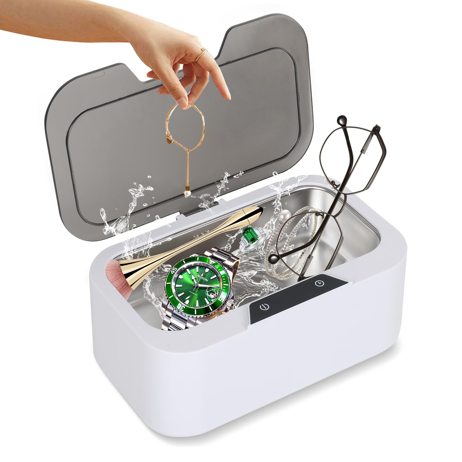 500ml Large capacity 47 KHz High Frequency Ultrasonic Cleaner Home use Ultrasonic Cleaner for glasses, braces and jewelry