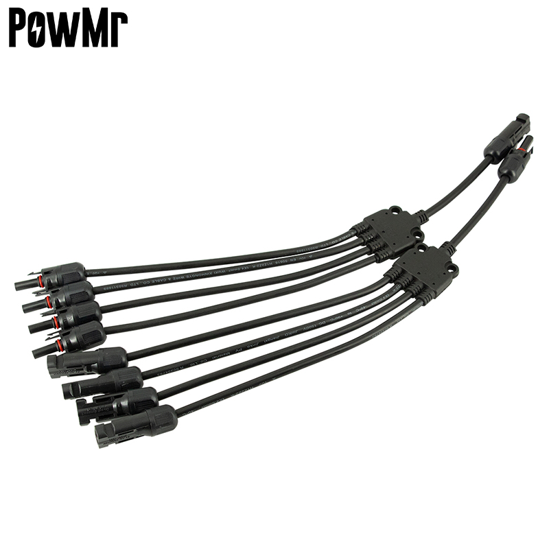 PowMr MCY Солнечная фотогальваническая панель адаптер Кабельный соединитель 4 ветки Y Тип параллельное соединение BN4