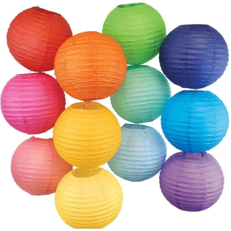 Wholesale 500pcs 16" Round Paper Lantern 40cm Chinese Festival Decoration Paper Wedding Lantern Linterna