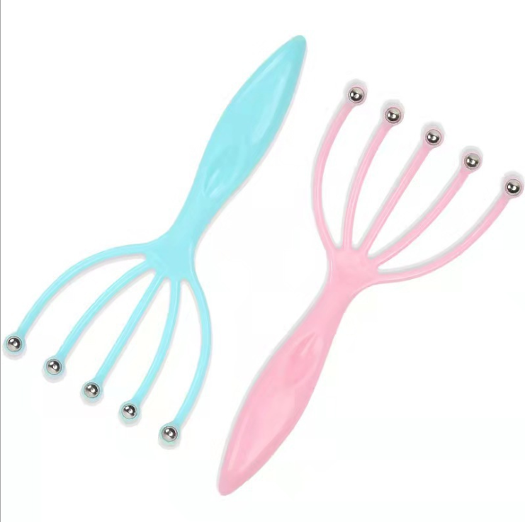 Promotional Hot Sales Portable Handheld SPA Plastic Deep Relaxation Stress Reduction Five Fingers Claw Head Scalp Massager