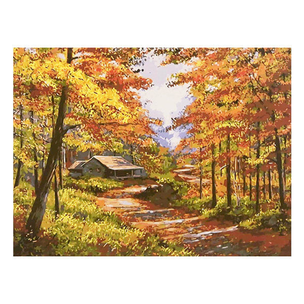 HUACAN Square Autumn Cabin Diamond Painting Fall Scenery Dropshipping Landscape Diamond Embroidery Mosaic Home Decoration kit
