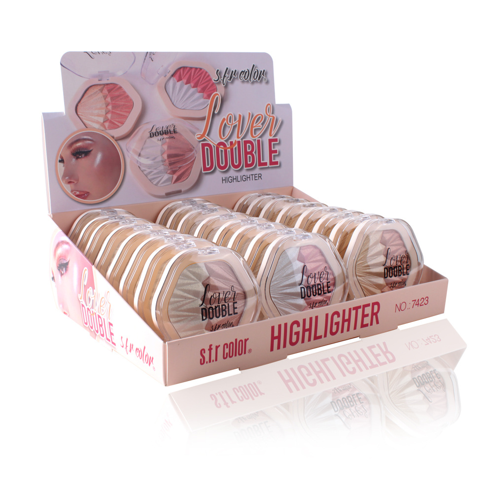 Wholesale Private Label Pressed Pigmented Highlighter Makeup loose highlighter powder contour palette