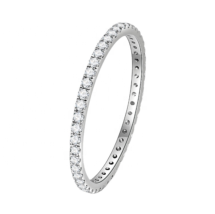 Zuanhui Manufacturer Direct Customized DEF VVS White Moissanite Ring Gold Plate S925 Women Jewelry Wedding Engagement Girls