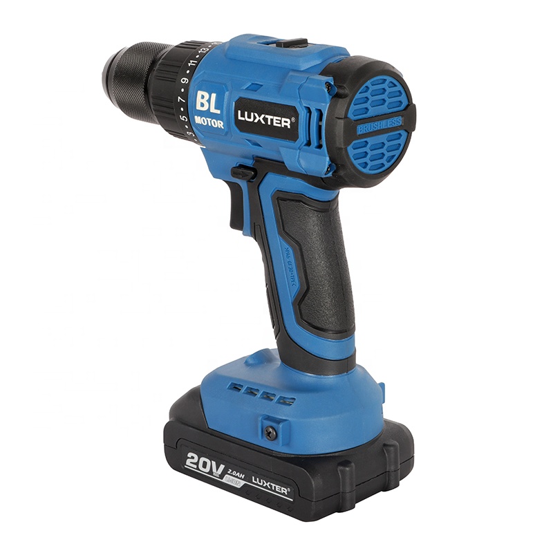 LUXTER 20V Cordless Drill Brushless Drill Dual Speed