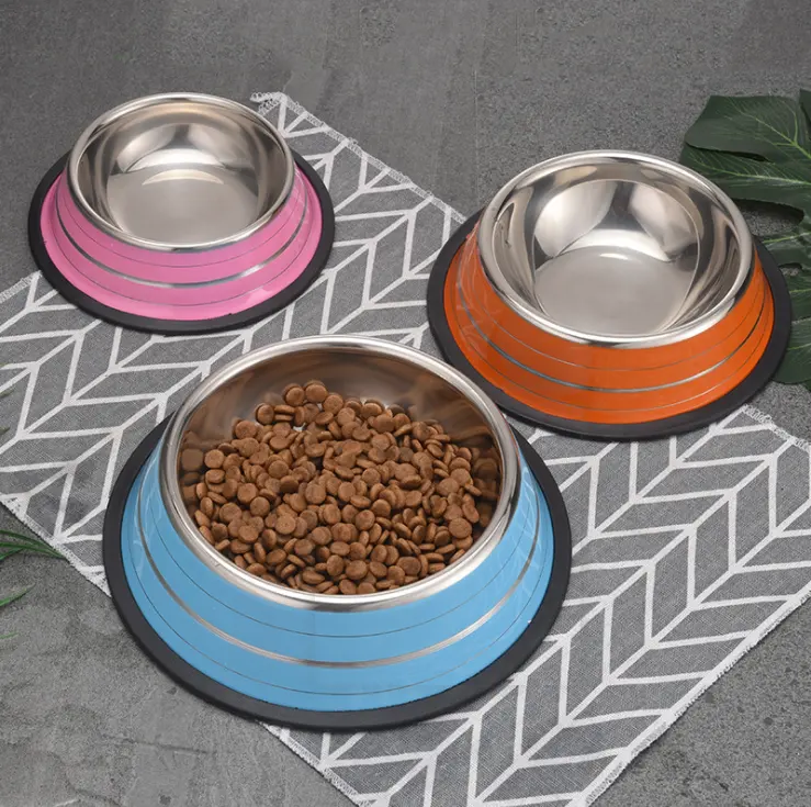 Premium Stainless Steel Pet Bowls No-Spill raised pet bowl