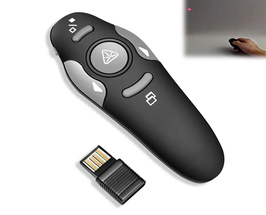 2.4 Ghz Wireless Presenter Pen with Red Laser Pointers USB Pen RF Remote Control Powerpoint PPT Presentation