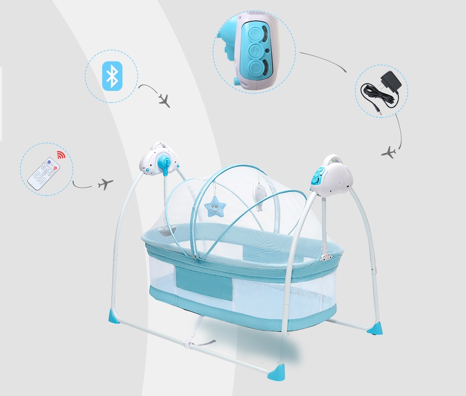 Music Talents When Sleeping Electric Baby Cradle Crib For Baby