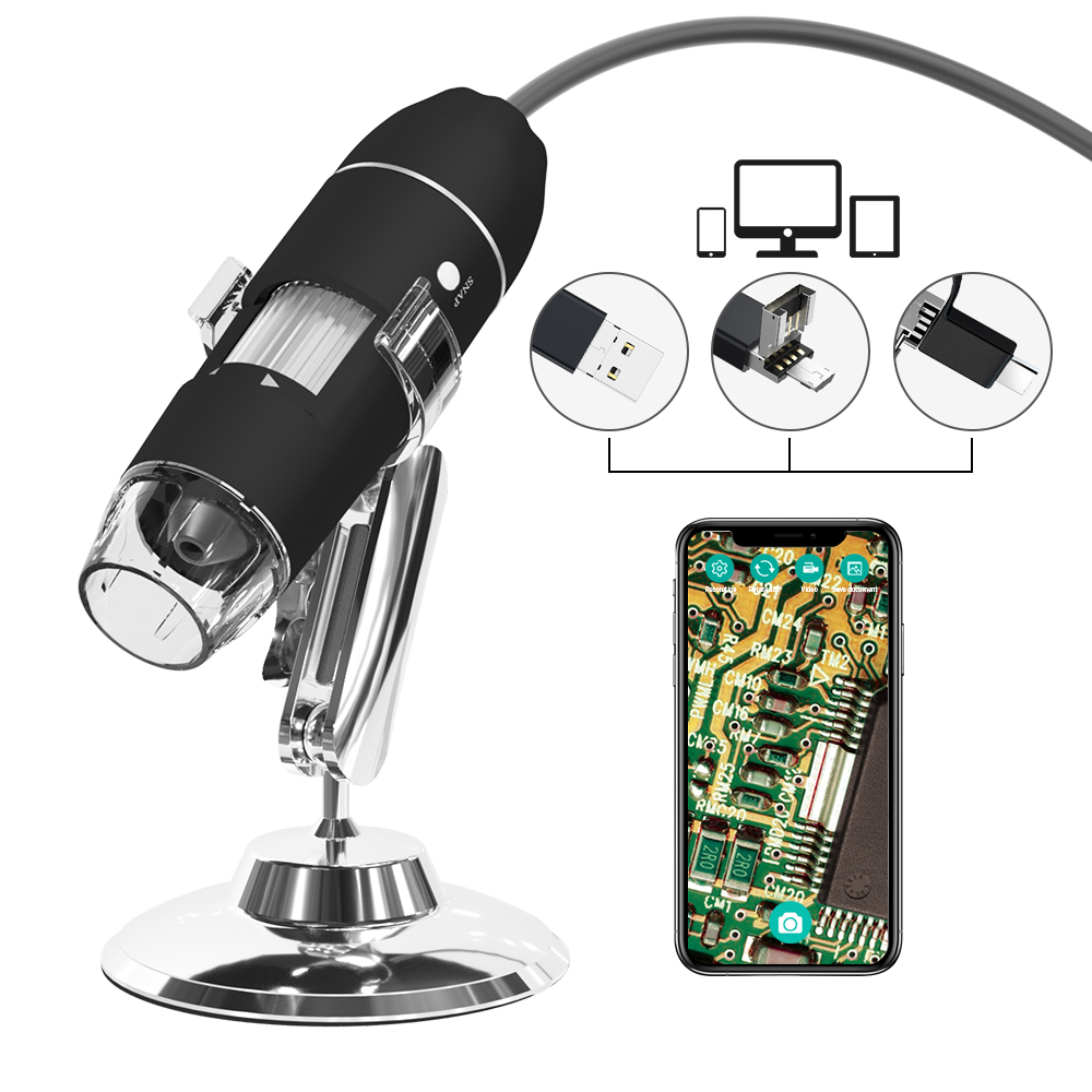 Inskam302 черный цвет микроскоп камера usb 2MP 1000x usb микроскоп использовать для android ПК