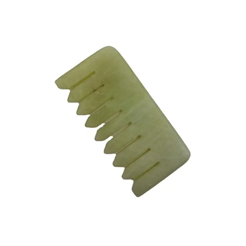 Real Pure Natural Jade Gua Sha Comb High Quality Jade Hair Massager Comb