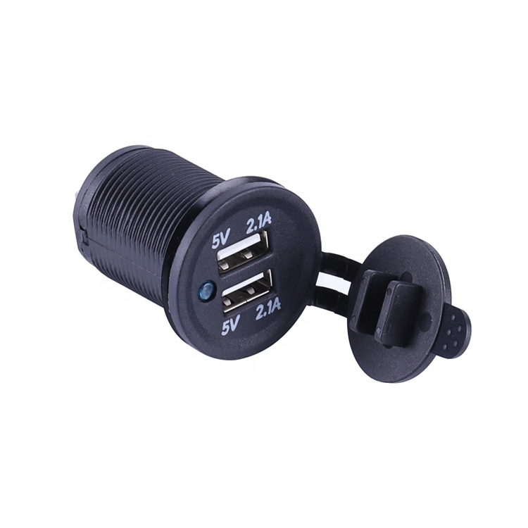 Розетка зарядная с двумя USB-портами, 12 В, 24 В, 5 В, 4,2 А
