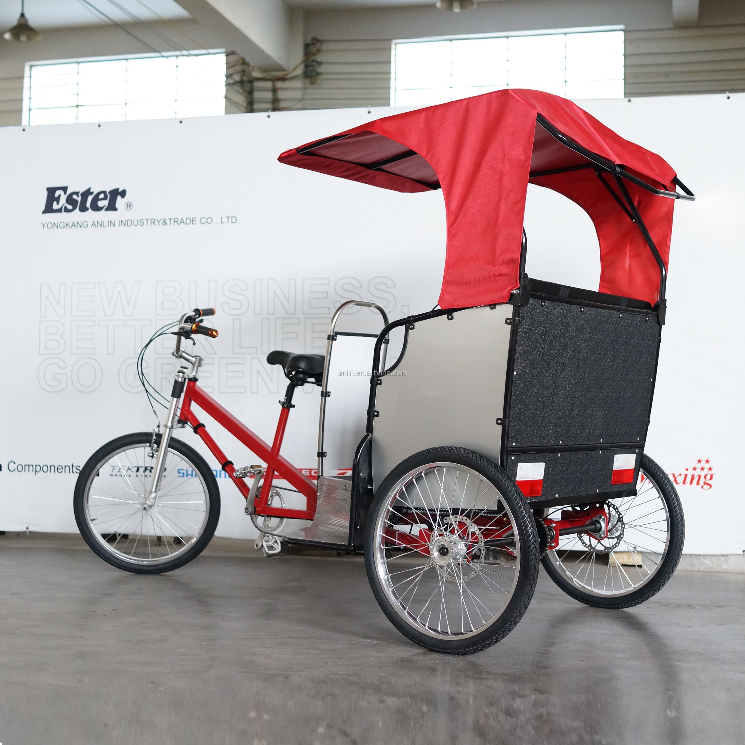 3 колесный велосипед ESTER Tuk Taxi, Педальный педаль/рикша с отражателем