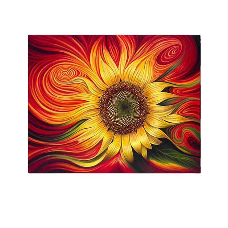 Wholesale Custom Digital Oil Painting Colorful Sunflower Acrylic Paint By Number Kit