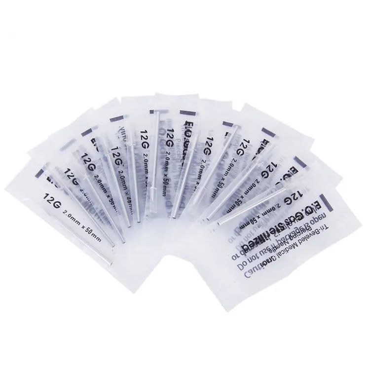 12,13,14,15,16,18,20G tri-Beveled Medical Grade 316 Surgical Steel Tattoo Piercing Needle