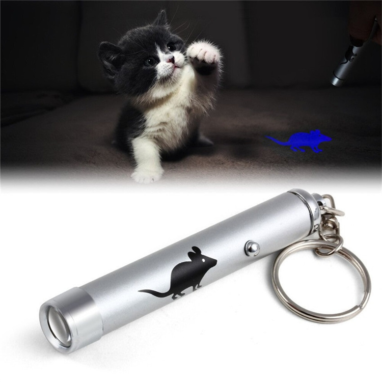Factory Direct Sale Pet Toy Supplies Cat Interact Led Infrared Laser Funny Cat Stick Laser Pet Toy