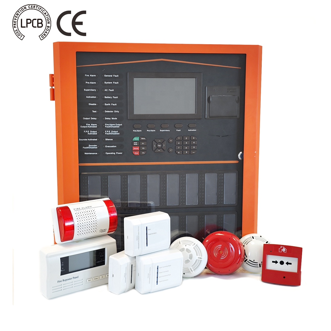Intelligent Addressable Fire Alarm Control Panel 2 Loop Adressable fire control panel, Support Up To 508 Devices