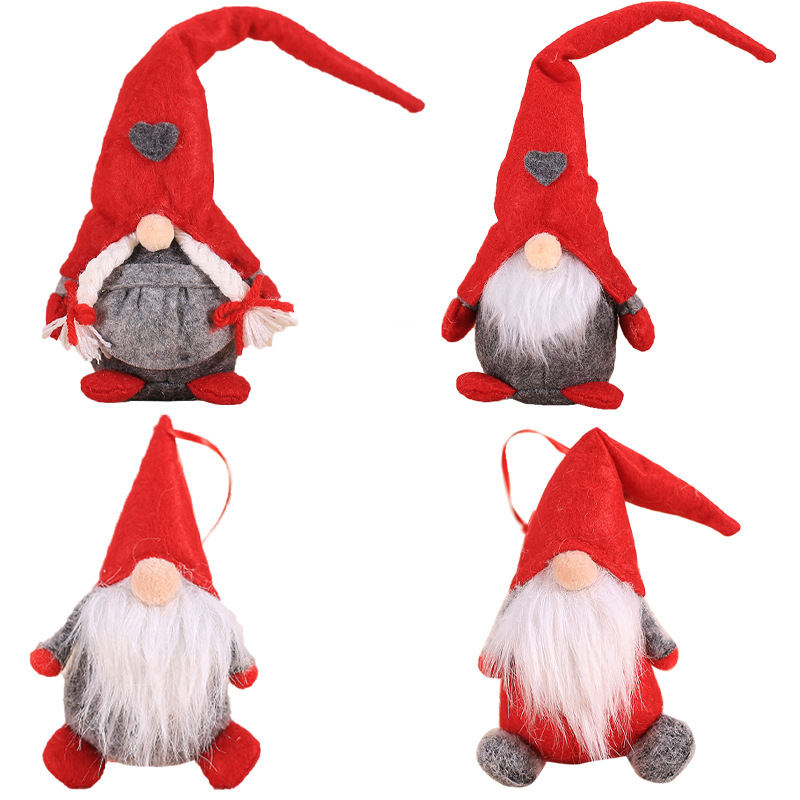 Christmas Decorations Forester Faceless Doll Hanging Piece Window Decoration