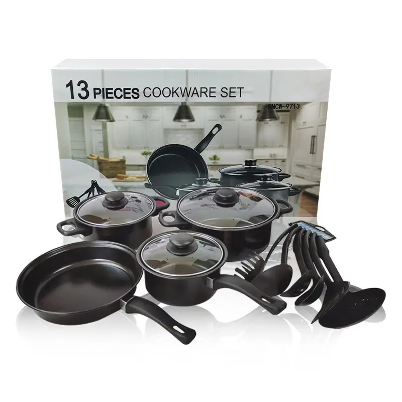 Thirteen-piece pot sets multi-piece sets combined frying pans small frying pans 13-piece sets of soup pots and spatulas