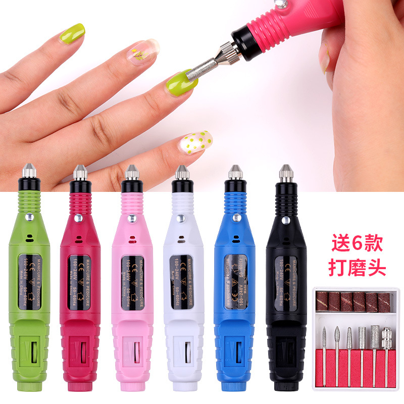exfoliating polishing pen test nail polisher mini electric nail tool polisher