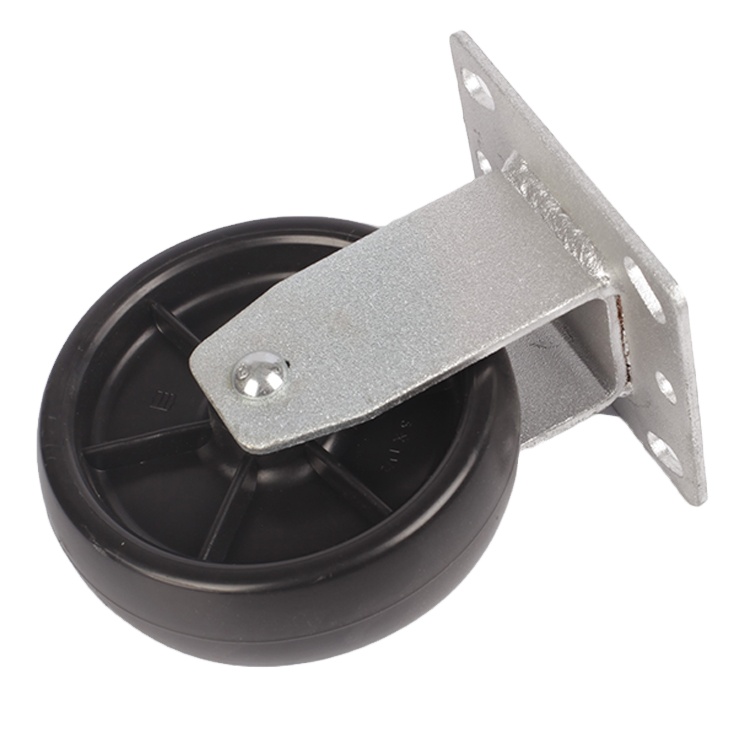 Industrial caster wheels with bolt on zinc plate