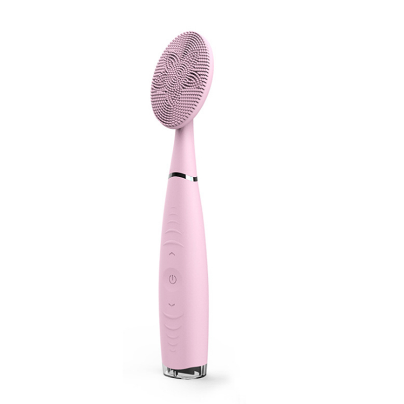 Charging handheld electric silicone face cleaner electric waterproof ipx6 home portable facial brush cleanser