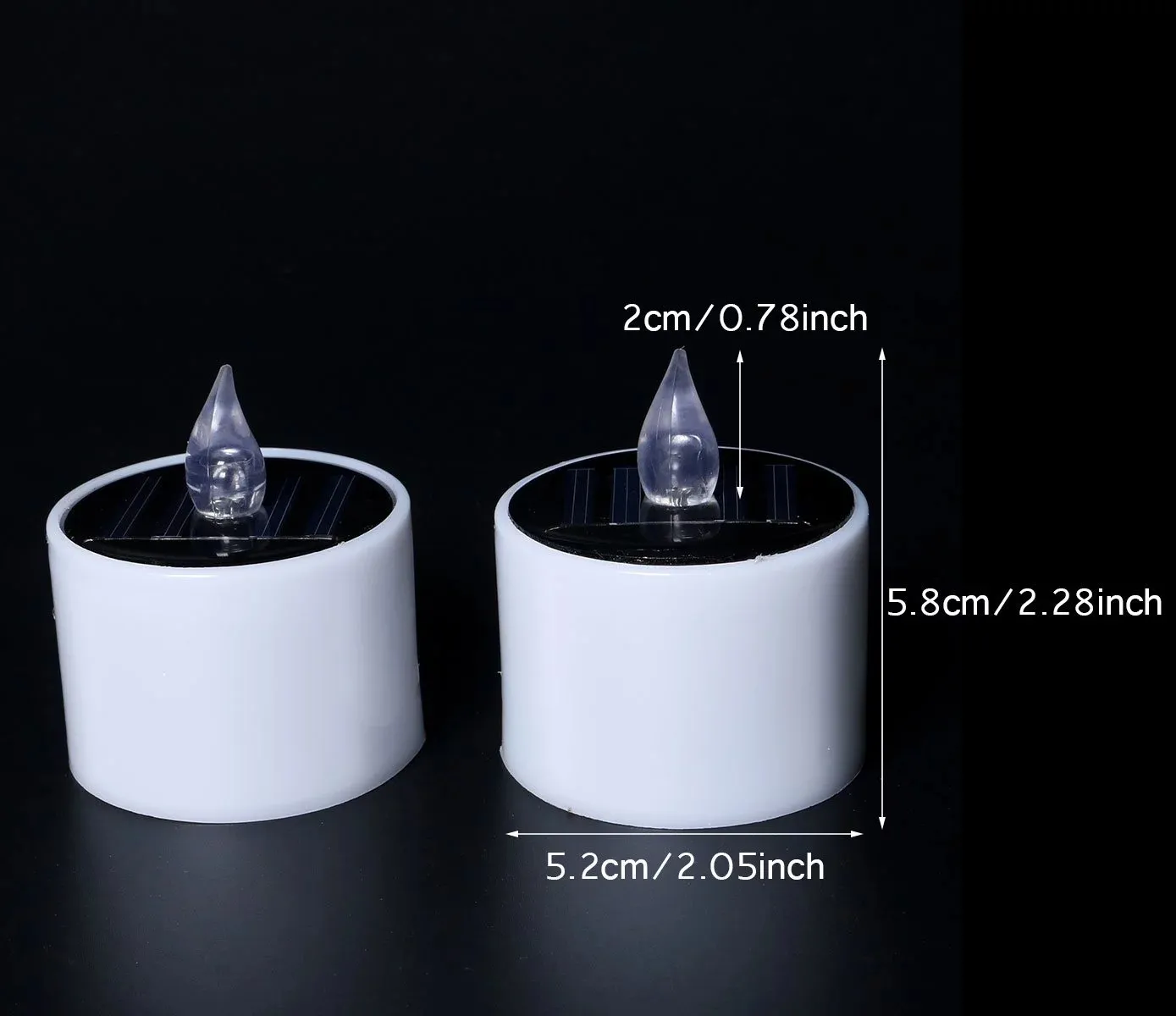 Waterproof Romantic Flameless Candles LED Tealight Solar Power Nightlight Electronic Decoration Fit To Indoor/Outdoor