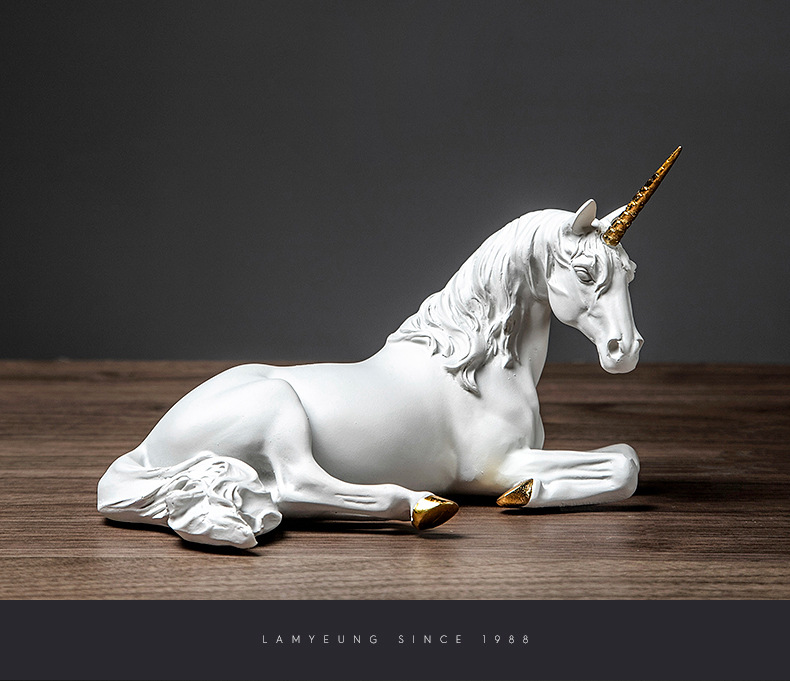 Home decor Mesa adornment resin unicorn statue resin crafts resine statue