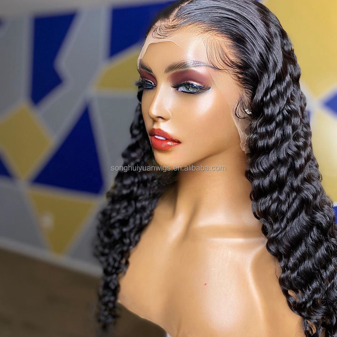 Shy Curly Hd Transparent Frontal Human Hair Wig,Virgin Hair Hd Lace Frontal Wigs,Hd Full Lace Human Hair Wigs