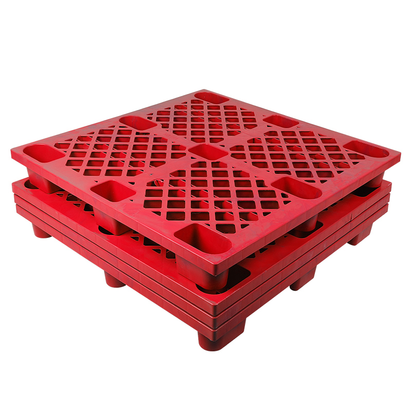 China Supplier Grid surface stackable Nine Legs HDPE plastic pallets for sale