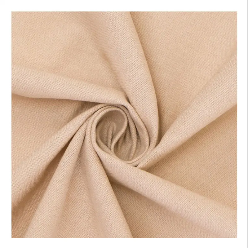 wholesale organic 55 linen 45 cotton fabric woven cotton and linen blended fabric for infant clothing