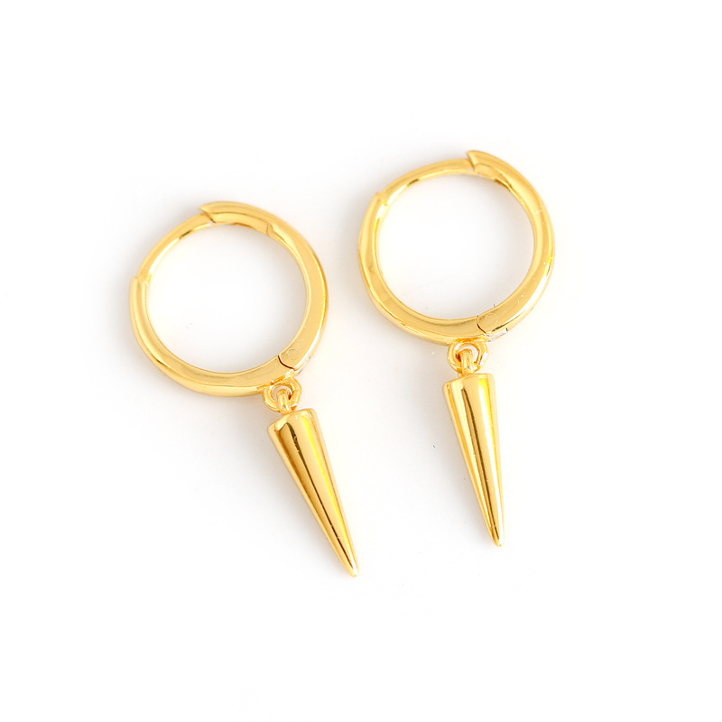S925 Sterling silver multi-match rivet conical stud earrings 7BEADS hip-hop round geometric earring jewelry for women