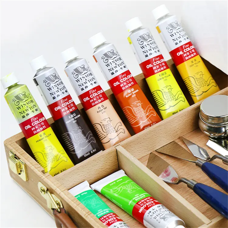artist oil colour set 45ml original winsor&newton 55colors oil paint kit Suitable for Beginners Introductory Set