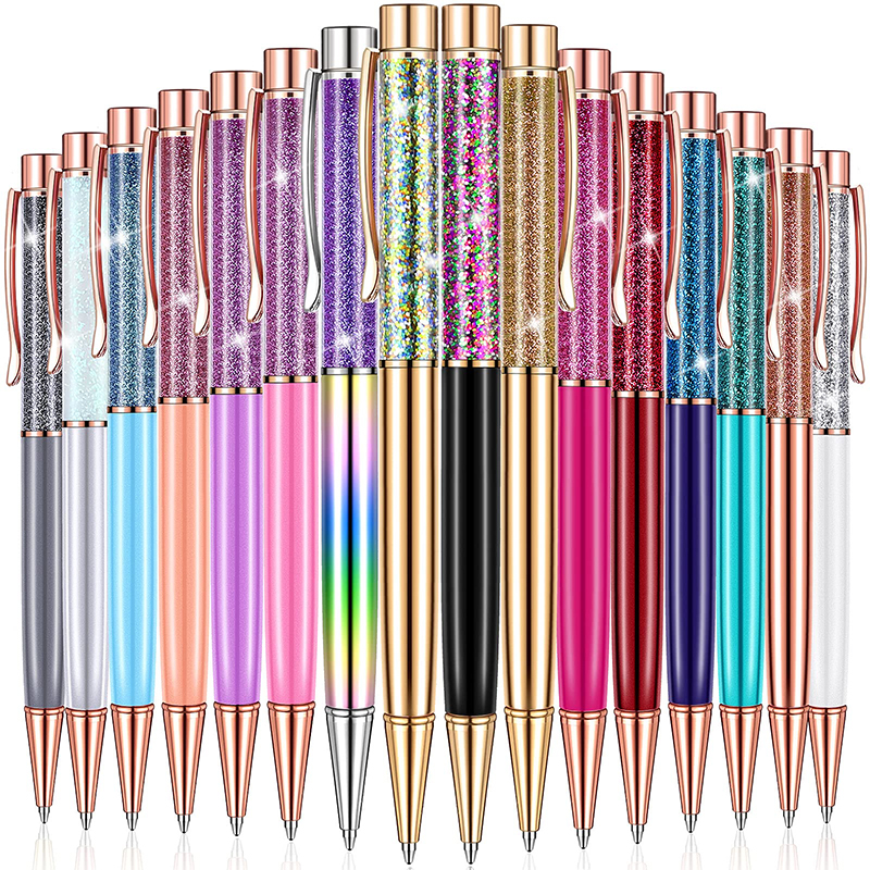 Metal Business Promotion Pens with Customizable Metal Body and Flower-Shaped Liquid Ink Design for Office and Home Use