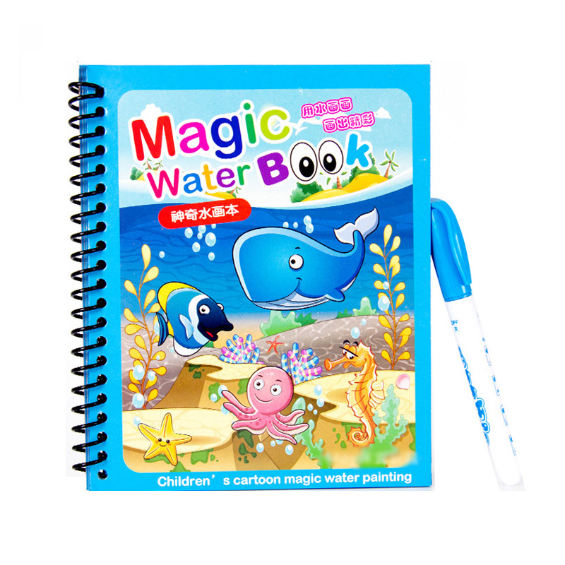 Детские волшебные цвета Aqua каракули краски воды Рисование книга