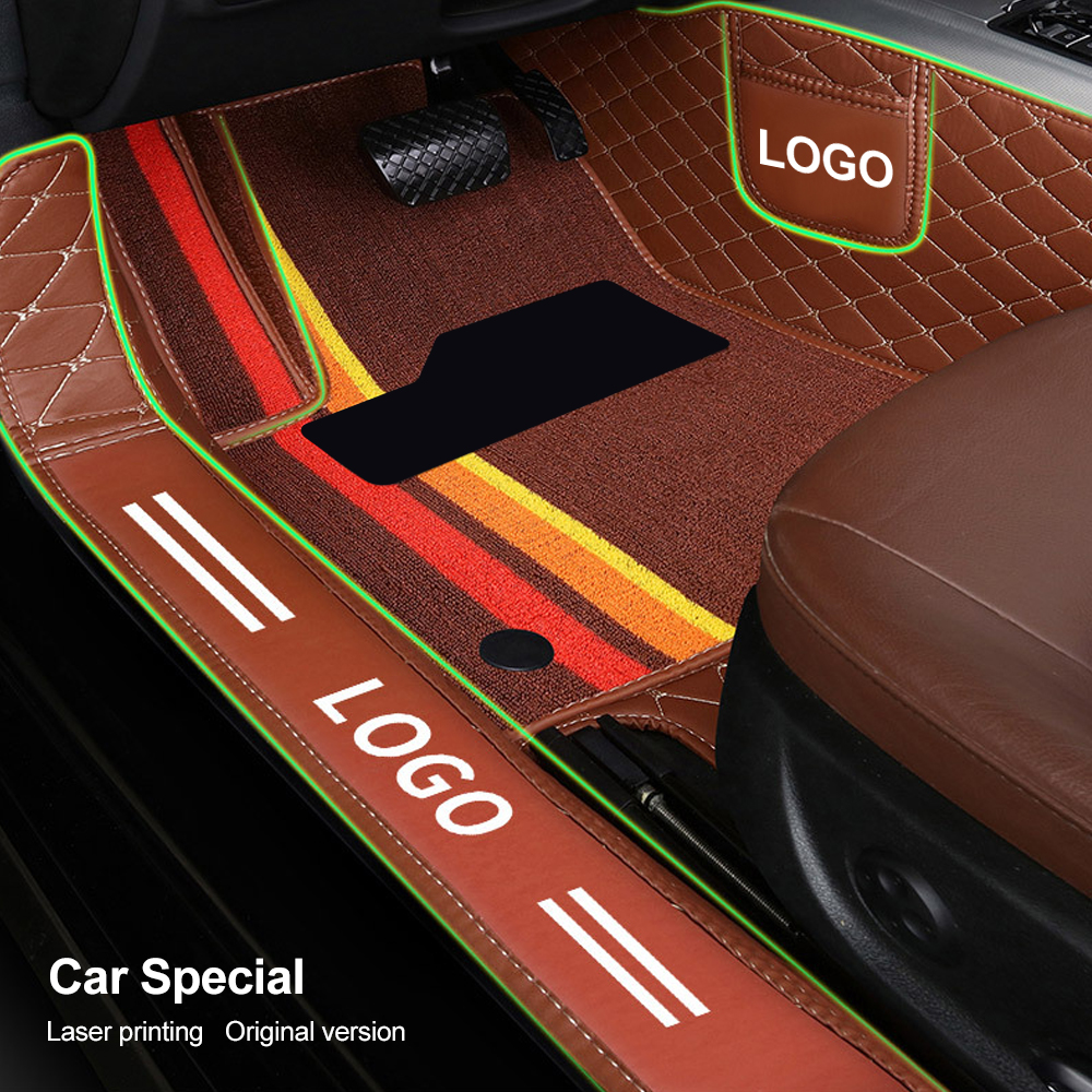 Грузовые автомобильные интерьерные 5D роскошные кожаные специальные автомобильные коврики, двухслойные автомобильные коврики