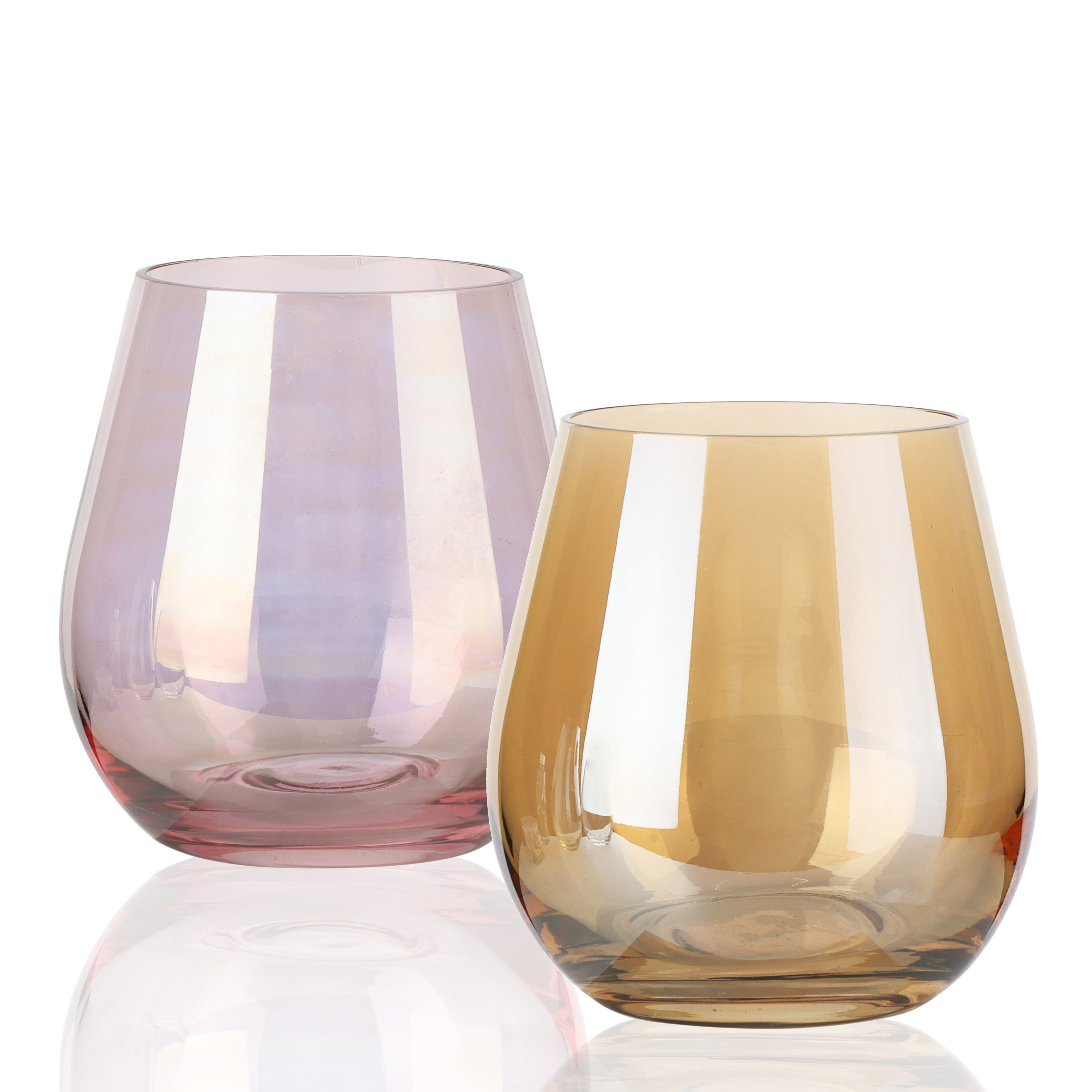 Factory hot sale ready to gradient transparent sunlight color vases glass multipurpose decorative bottle without handle vases