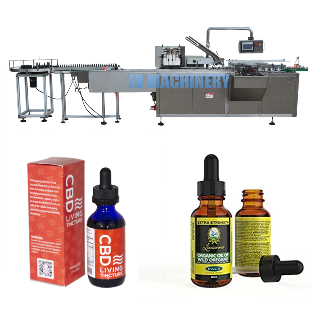 Tincture Bottle Cartoning Machine 10ml 30ml glass dropper bottle packing machine price
