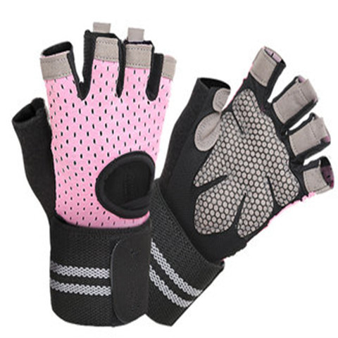 Customized logo accept outdoor cycling climbing running fitness wrist half finger gloves sports gloves