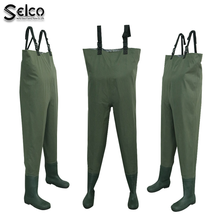 Selco Wholesales Waterproof Fabric Breathable Fishing Wader Hip Boots for Fishing Hunting Gardening Farming Washing