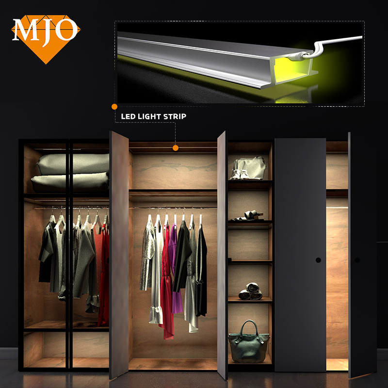 Foshan Suppiler MJO Hot Sale Aluminum Led Profile Aluminum Led Strips For Cabinet Or Wardrobe Decoration High Quality Light Bar