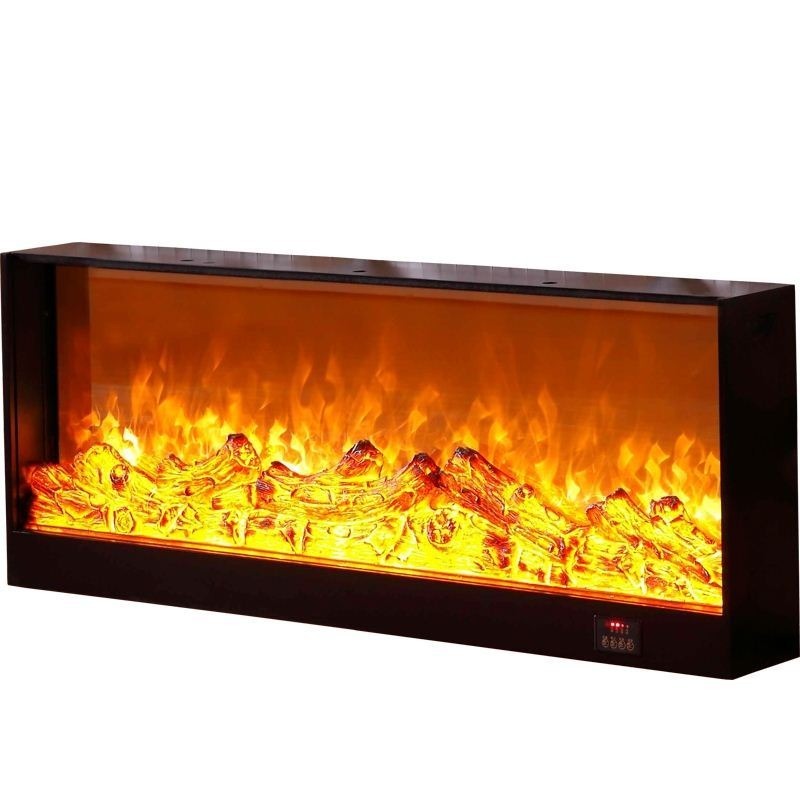 High Quality Custom Design Thermostat Room Tabletop Wall Mounted Led 3D Flame Decor Electric Fireplace Heater