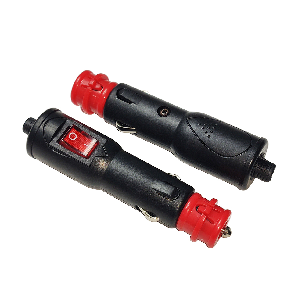 JKM DIY 12V-24V Car Cigarette Lighter Plug Socket Power Adapter With Switch 8A Fuse