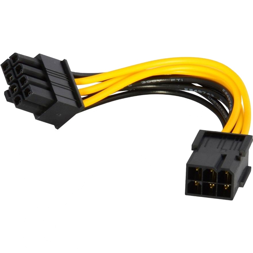 GPU видеокарта PCI E Express PCIe 6 pin на 8 pin кабель преобразователя питания для видеокарты PCI-Express PCI-E 6 pin на 8 pin