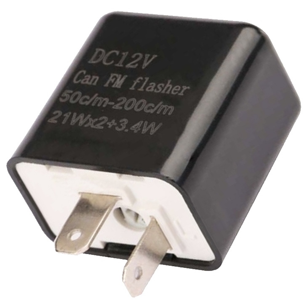 2-Pin Flasher Relay for Turn Signal Fix Car and Motorcycle Turn Signal Hyper Flash 12V Speed Adjustable Flasher Relay