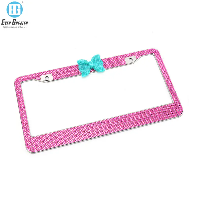 Custom High Quality License Plate Frame Diamond Design For Car With 25 Years Experience And ISO Cert