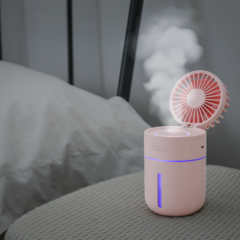 Персональный светодиодной USB аккумуляторная мини-увлажнитель автомобиля портативный увлажнитель воздуха с вентилятором