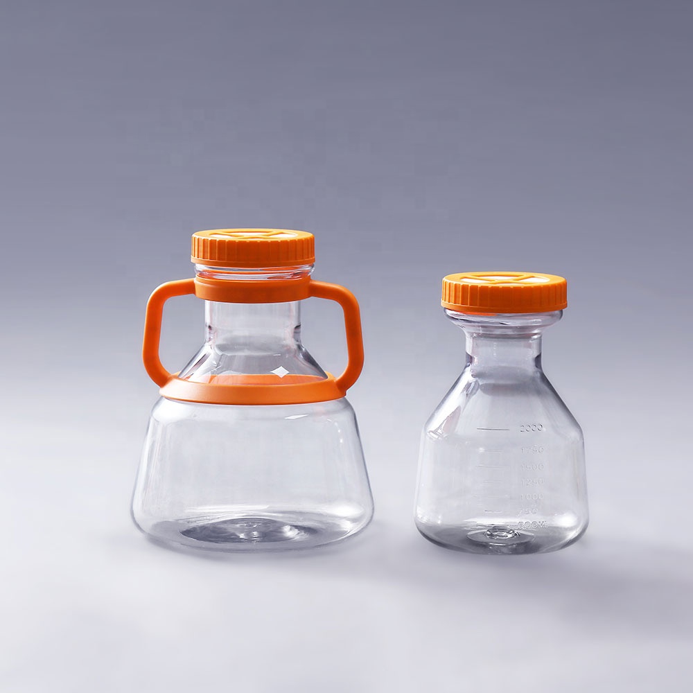 Пластиковые герметичные колбы Erlenmeyer, лабораторные расходные материалы, конические колбы